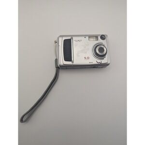 Parts Only VistaQuest VQ515 Silver 5.0 Megapixel Digital Camera with Wrist Strap
